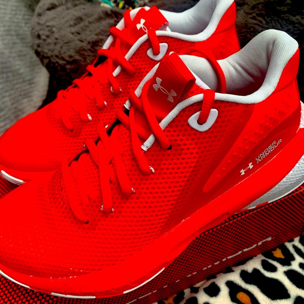 Red brand new sneakers